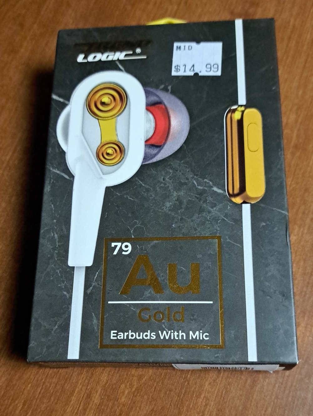 Au Gold In-Ear Earbuds with Mic - Gold